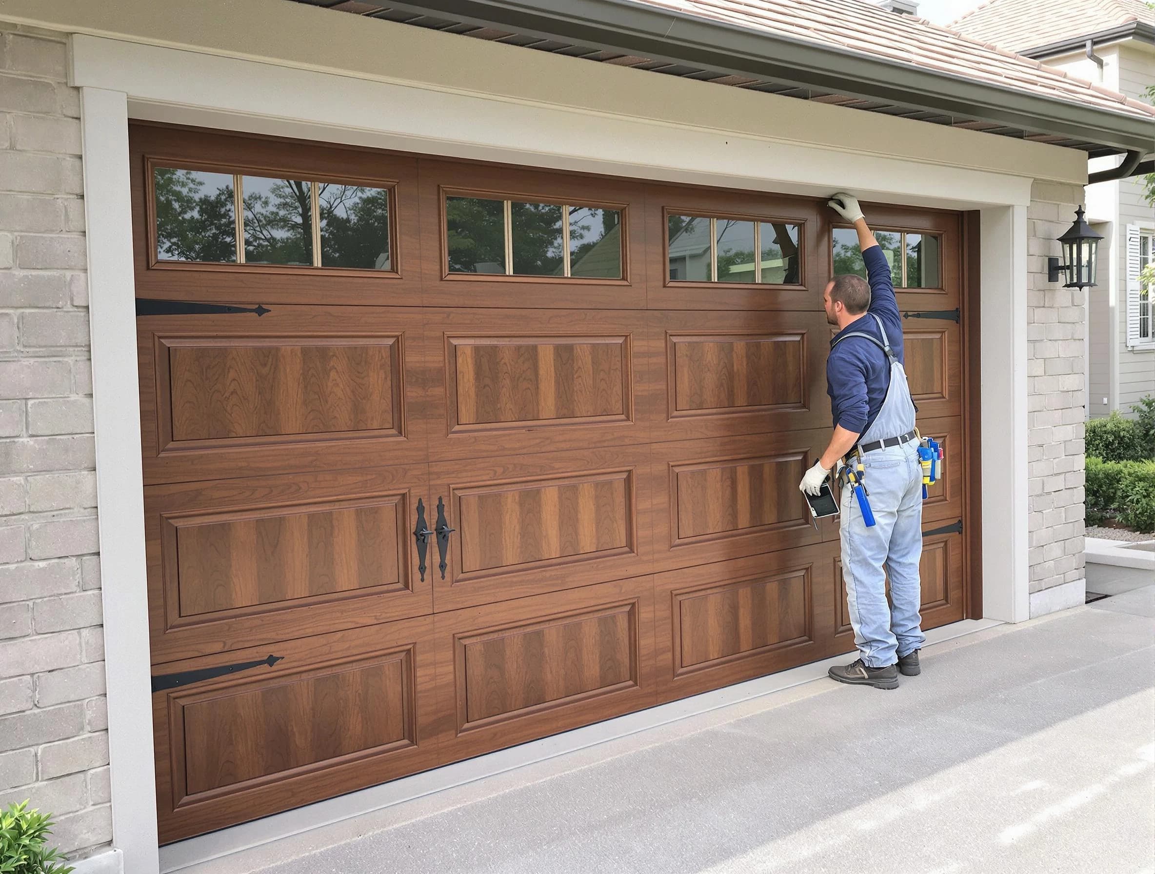 Custom garage door showcase by Midfield Garage Door Repair in Midfield