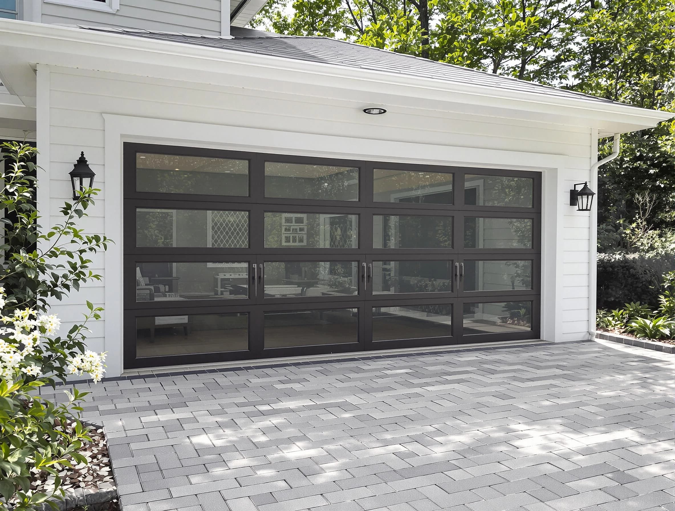 Midfield Garage Door Repair design specialist presenting custom garage door options to Midfield homeowner