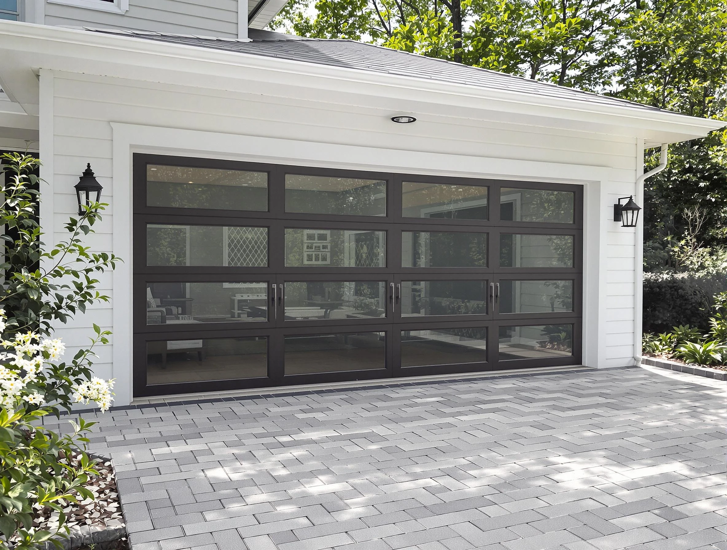 Midfield Garage Door Repair design specialist presenting custom garage door options to Midfield homeowner